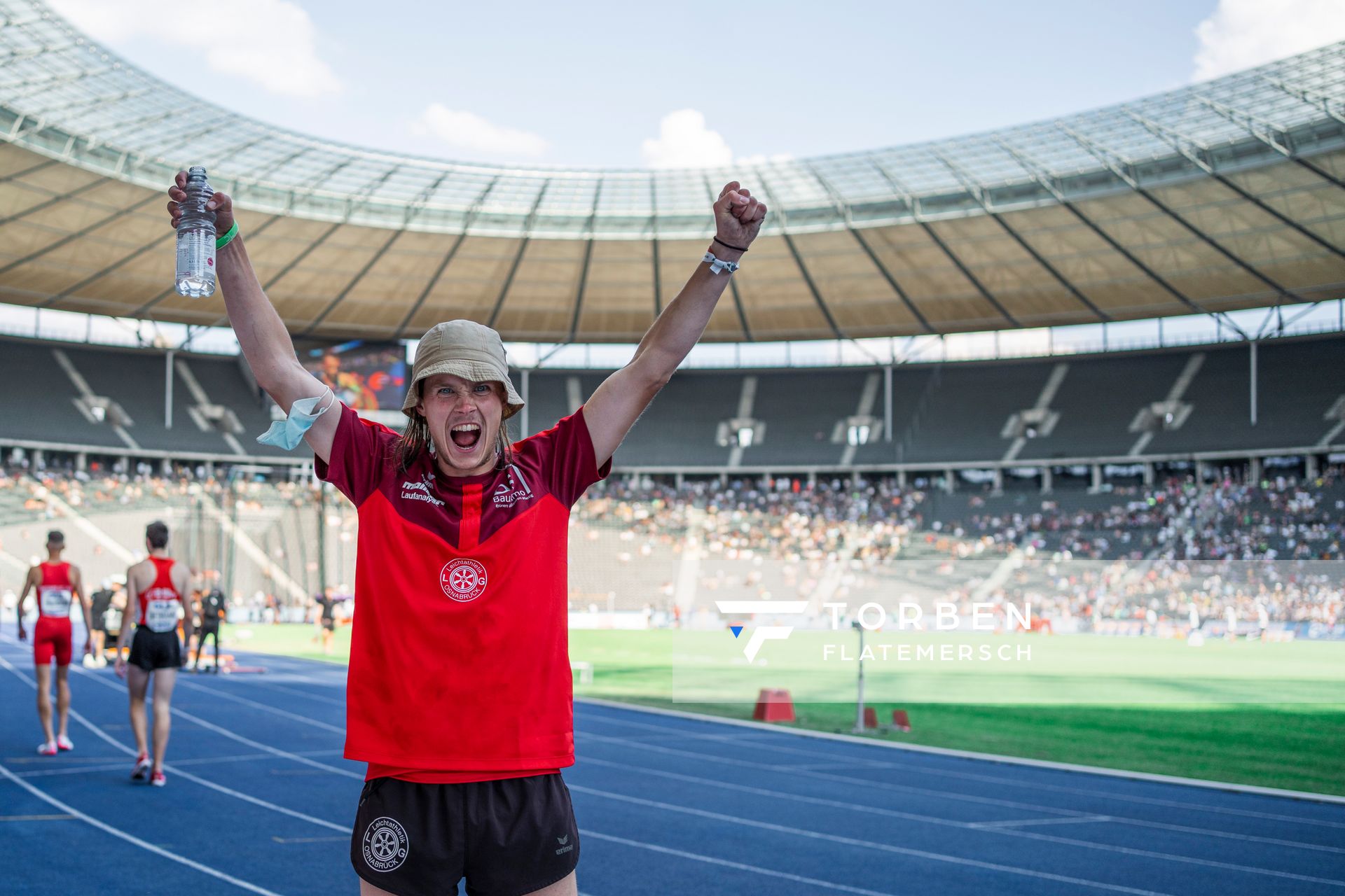 Nils Huhtakangas (LG Osnabrueck) waehrend der deutschen Leichtathletik-Meisterschaften im Olympiastadion am 26.06.2022 in Berlin